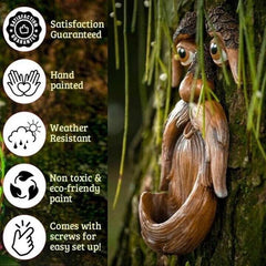 Handcrafted Resin Tree Monster Bird Feeder Decoration
