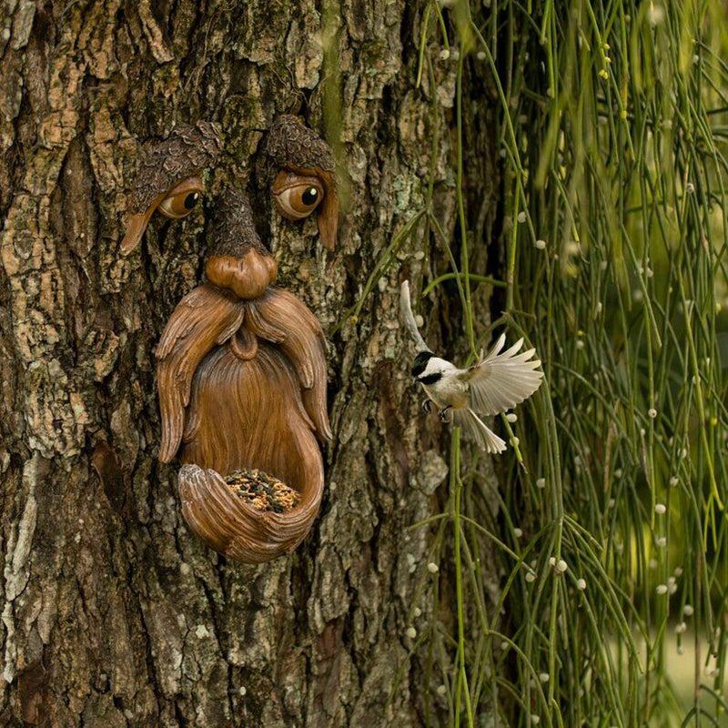 Handcrafted Resin Tree Monster Bird Feeder Decoration