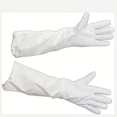 1pc Goat Leather Beekeeper's Glove w/ Long Sleeve & Elastic Cuff