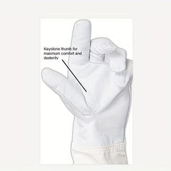 1pc Goat Leather Beekeeper's Glove w/ Long Sleeve & Elastic Cuff