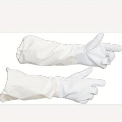 1pc Goat Leather Beekeeper's Glove w/ Long Sleeve & Elastic Cuff