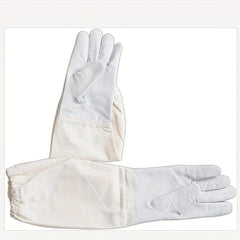 1pc Goat Leather Beekeeper's Glove w/ Long Sleeve & Elastic Cuff