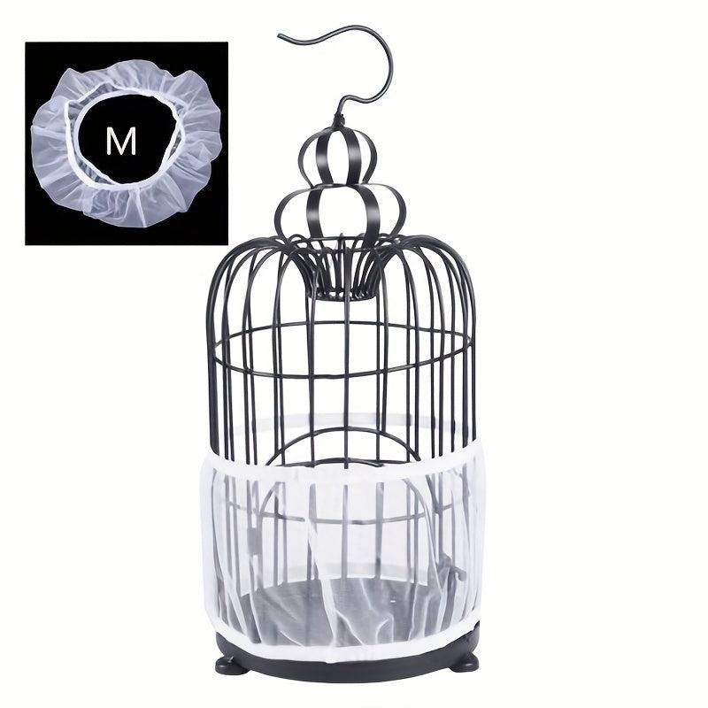Nylon Mesh Bird Cage Cover - Soft and Airy Fabric - Seed Catcher Guard