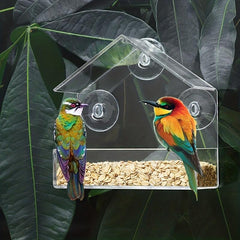 Window Mounted Bird House Feeder with Suction Cups