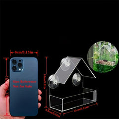 Window Mounted Bird House Feeder with Suction Cups