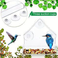 Window Mounted Bird House Feeder with Suction Cups