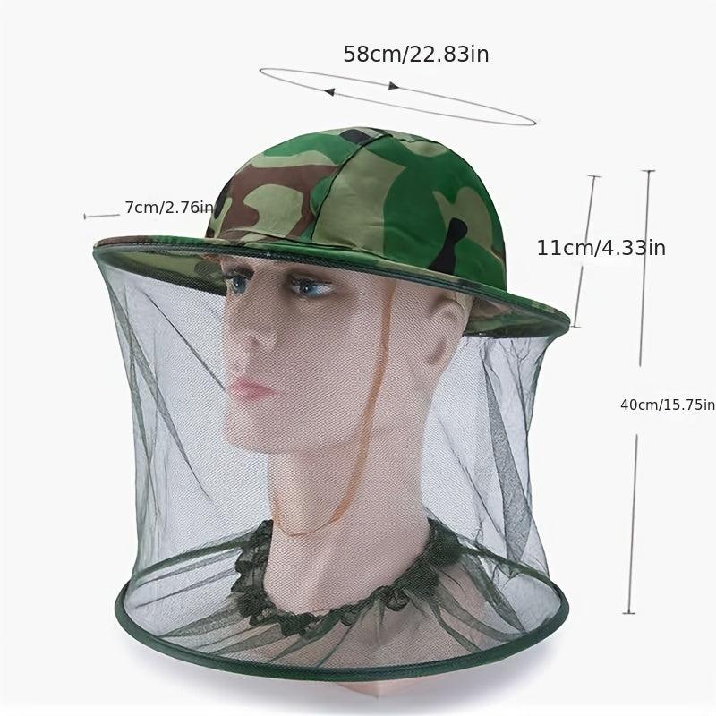 Net Mesh Face Protector Cap Insect Bee Resistance Sun Fish Hat