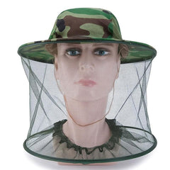 Net Mesh Face Protector Cap Insect Bee Resistance Sun Fish Hat
