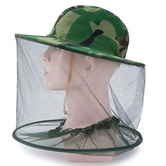 Net Mesh Face Protector Cap Insect Bee Resistance Sun Fish Hat