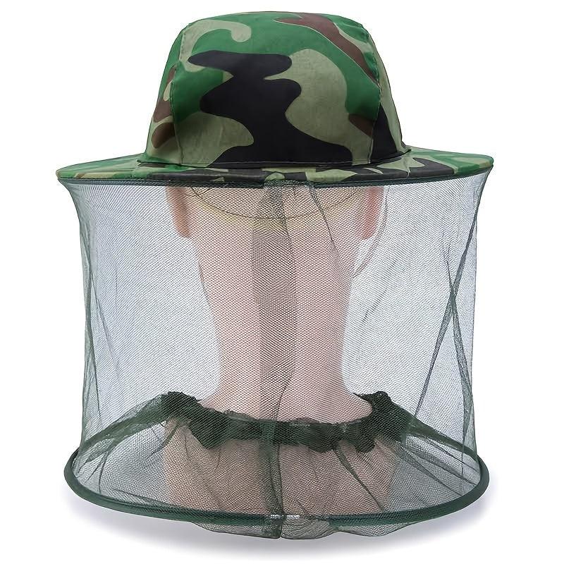 Net Mesh Face Protector Cap Insect Bee Resistance Sun Fish Hat