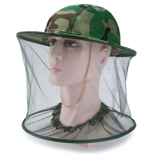 Net Mesh Face Protector Cap Insect Bee Resistance Sun Fish Hat