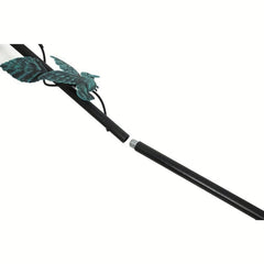 Outdoor Leaf Shape Metal Bird Bathtub Ladybug Carved Bird Feeder Green