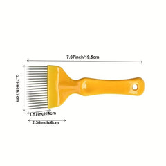 Beekeeping Uncapping Fork 18 Tines Stainless Steel Beekeeper Tool Yellow & Red