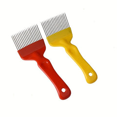 Beekeeping Uncapping Fork 18 Tines Stainless Steel Beekeeper Tool Yellow & Red