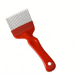Beekeeping Uncapping Fork 18 Tines Stainless Steel Beekeeper Tool Yellow & Red