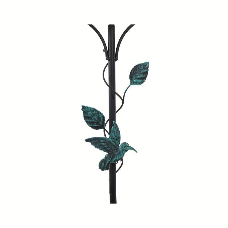 Leaf Shape Metal Bird Bathtub Ladybug Carved Bird Feeder for Garden Decoration
