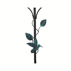 Leaf Shape Metal Bird Bathtub Ladybug Carved Bird Feeder for Garden Decoration