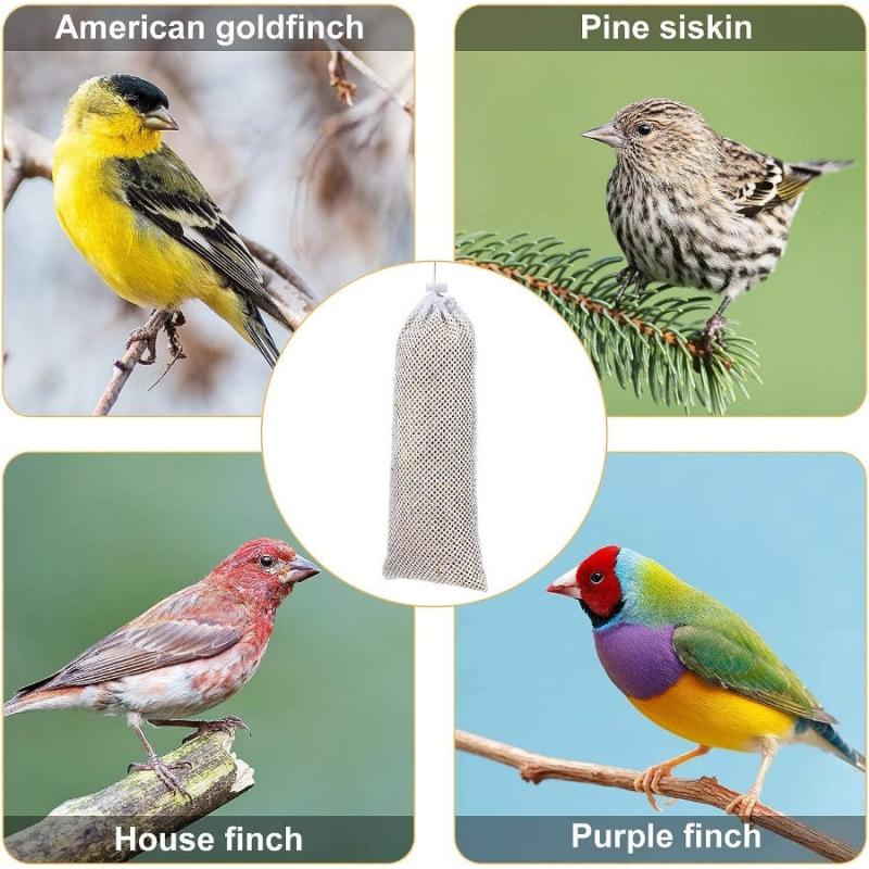 6pcs Bird Feeder Sock Instant Seed Sack for Outdoor Garden Decor Yard
