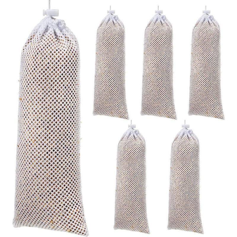 6pcs Bird Feeder Sock Instant Seed Sack for Outdoor Garden Decor Yard