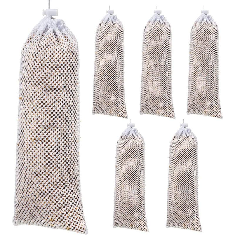 6pcs Bird Feeder Sock Instant Seed Sack for Outdoor Garden Decor Yard