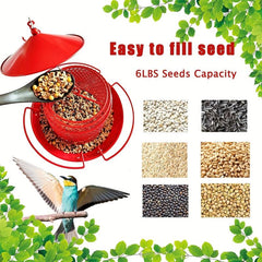 3 Tier Retractable Metal Bird Feeder Squirrel Proof 360 Feeding Area