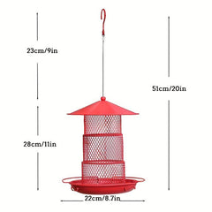 3 Tier Retractable Metal Bird Feeder Squirrel Proof 360 Feeding Area