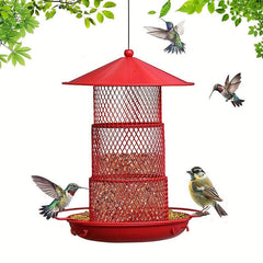 3 Tier Retractable Metal Bird Feeder Squirrel Proof 360 Feeding Area
