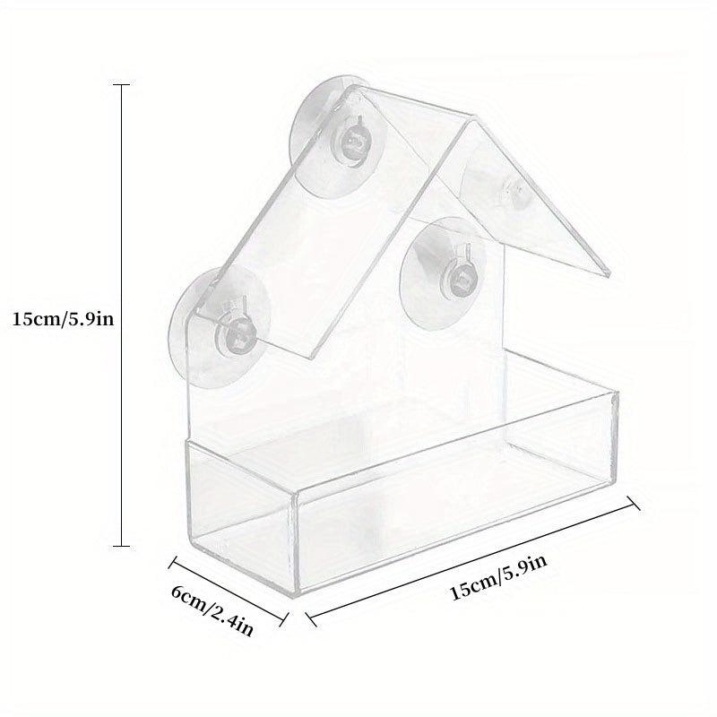 Acrylic Parrot Bird House Outdoor Feeder