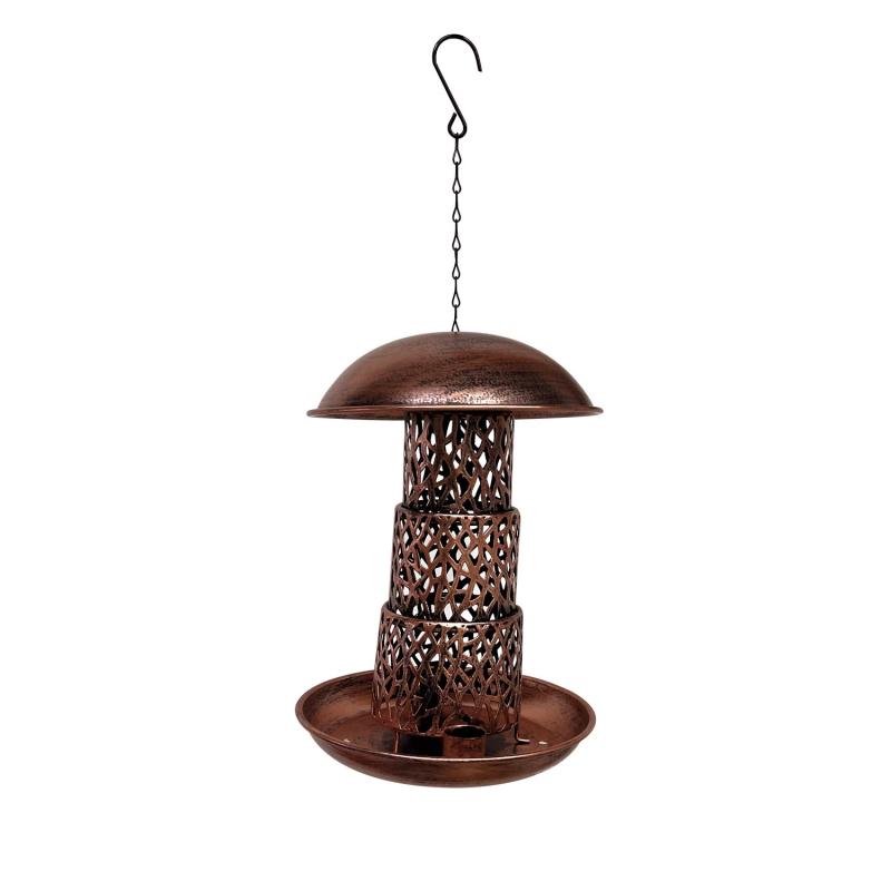 3 Tier Outdoor Bird Feeder Metal with 2 Water Cups Large Capacity
