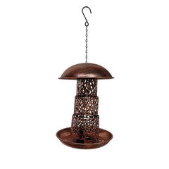 3 Tier Outdoor Bird Feeder Metal with 2 Water Cups Large Capacity