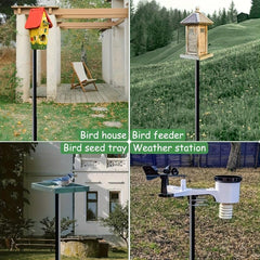 Adjustable Heavy Duty Bird Feeder Pole Mount Kit for Outdoors