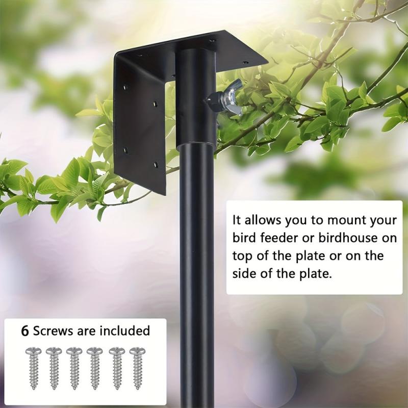 Adjustable Heavy Duty Bird Feeder Pole Mount Kit for Outdoors