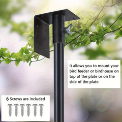 Adjustable Heavy Duty Bird Feeder Pole Mount Kit for Outdoors