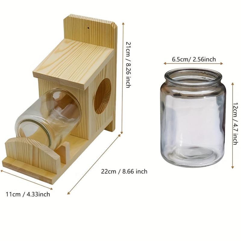 Wooden Squirrel Feeder for Picnic Table