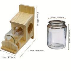 Wooden Squirrel Feeder for Picnic Table