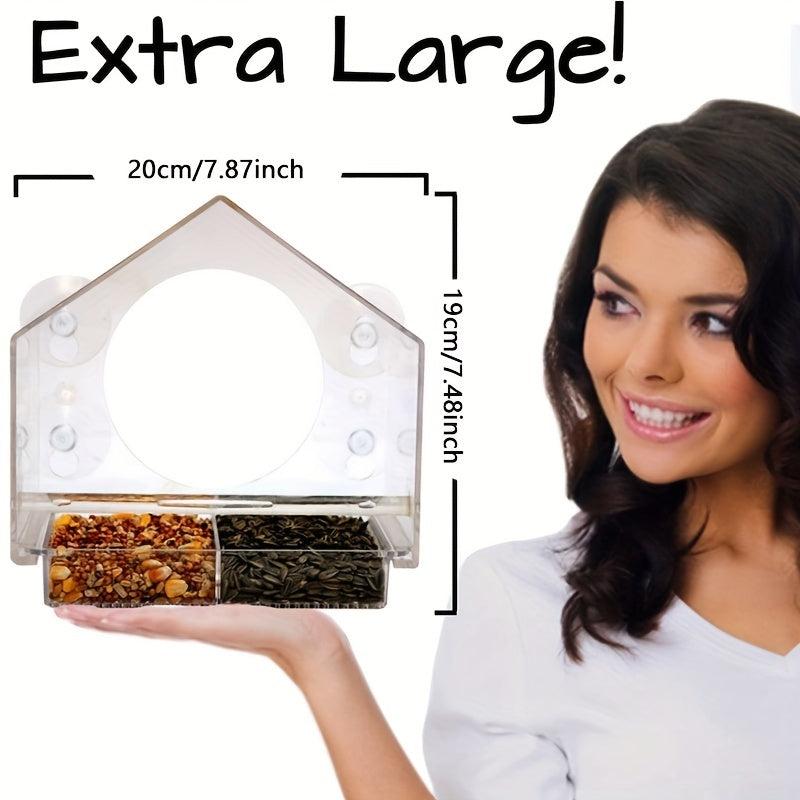 Clear Window Bird Feeder with Suction Cups