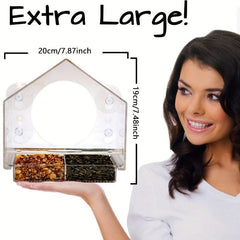 Clear Window Bird Feeder with Suction Cups