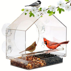 Clear Window Bird Feeder with Suction Cups
