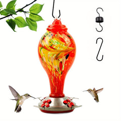 Hanging Glass Bird Feeder Outdoor Hummingbird Fall Decor