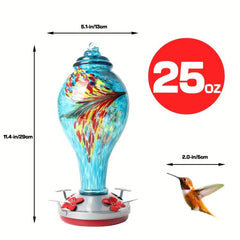 Hanging Glass Bird Feeder Outdoor Hummingbird Fall Decor