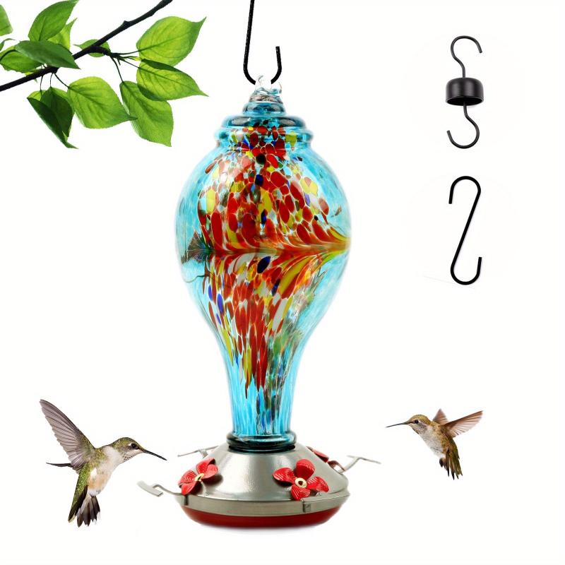 Hanging Glass Bird Feeder Outdoor Hummingbird Fall Decor
