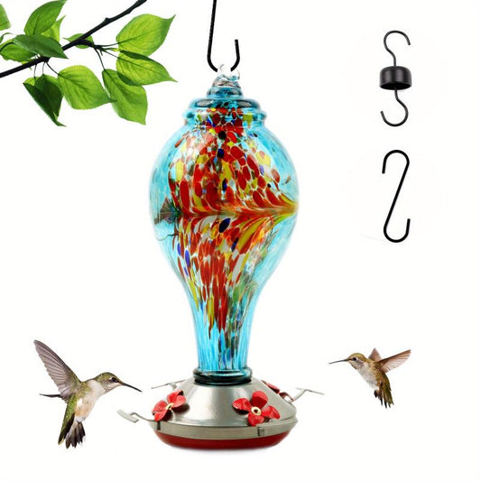 Hanging Glass Bird Feeder Outdoor Hummingbird Fall Decor
