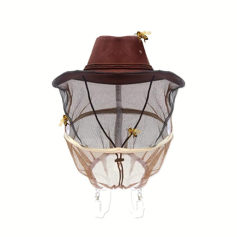 Cowboy Bee Veil Hat for Beekeeping with Visibility Veil