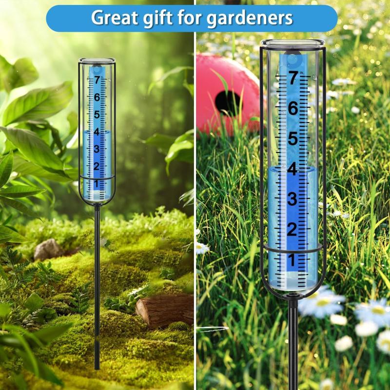 Adjustable Height Rain Gauge Anti freezing 17 Capacity For Outdoor