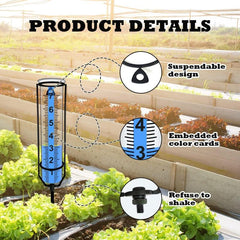 Adjustable Height Rain Gauge Anti freezing 17 Capacity For Outdoor