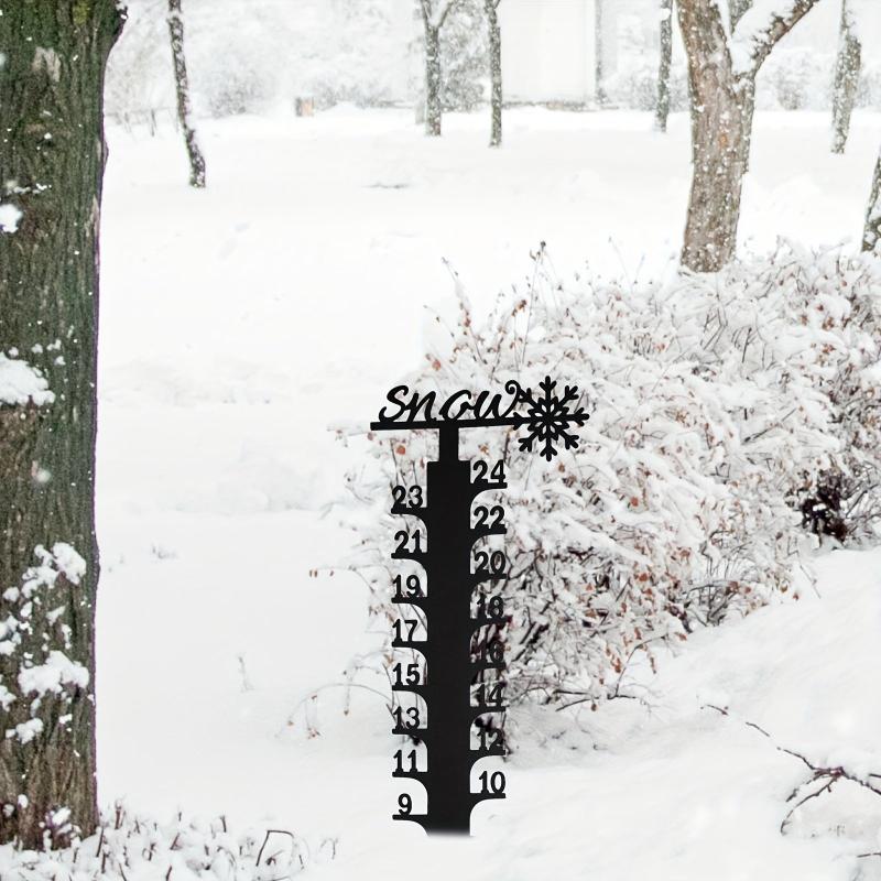 Metal Snowflake Snow Gauge Garden Stake Christmas Decor