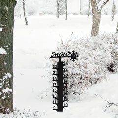 Metal Snowflake Snow Gauge Garden Stake Christmas Decor