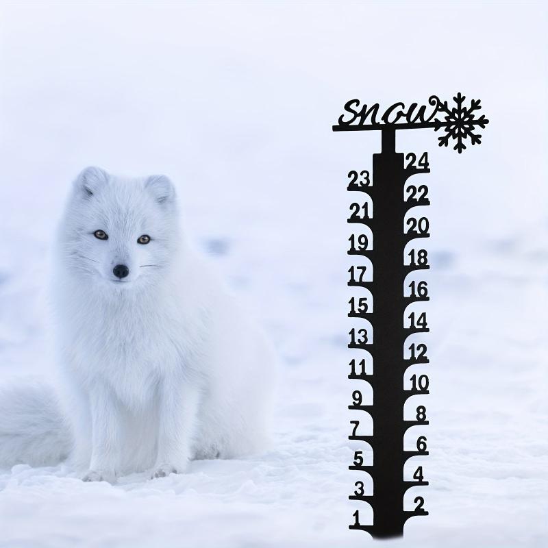 Metal Snowflake Snow Gauge Garden Stake Christmas Decor