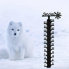 Metal Snowflake Snow Gauge Garden Stake Christmas Decor
