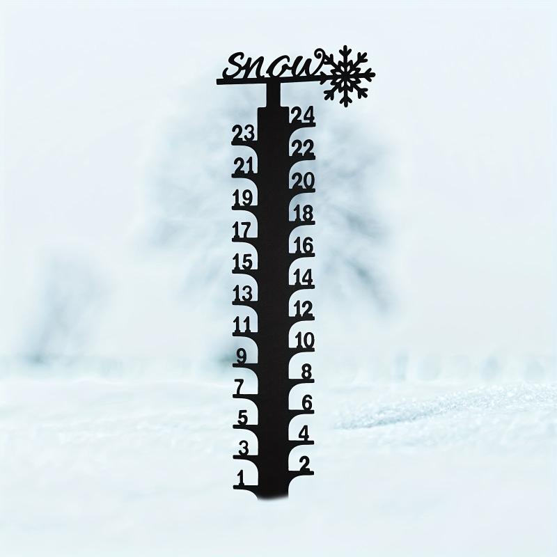 Metal Snowflake Snow Gauge Garden Stake Christmas Decor